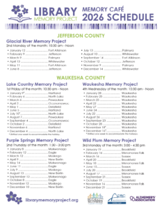 Library Memory Cafe 2026 schedule preview