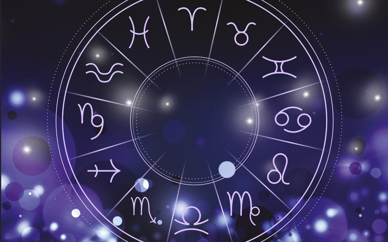 The symbols of the Zodiac arrayed in a circle.