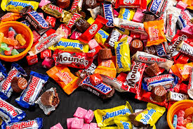 A pile of Halloween Candy