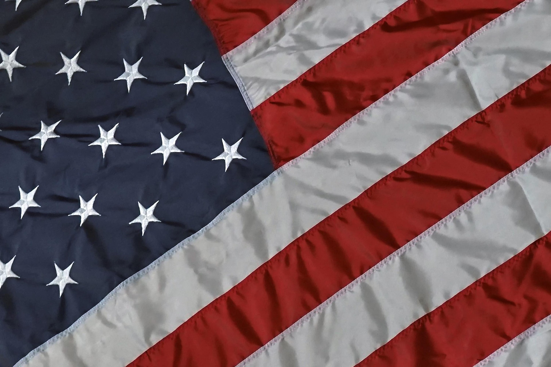 Close up of the American flag