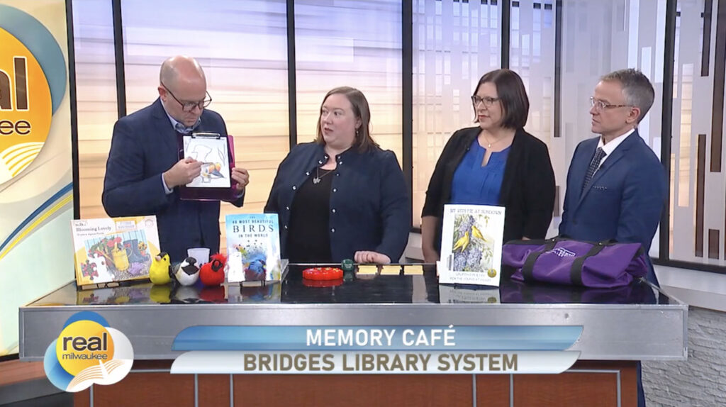 Angela Meyers and Jennie Fidler share details on the Memory Cafés with news anchors in Milwaukee