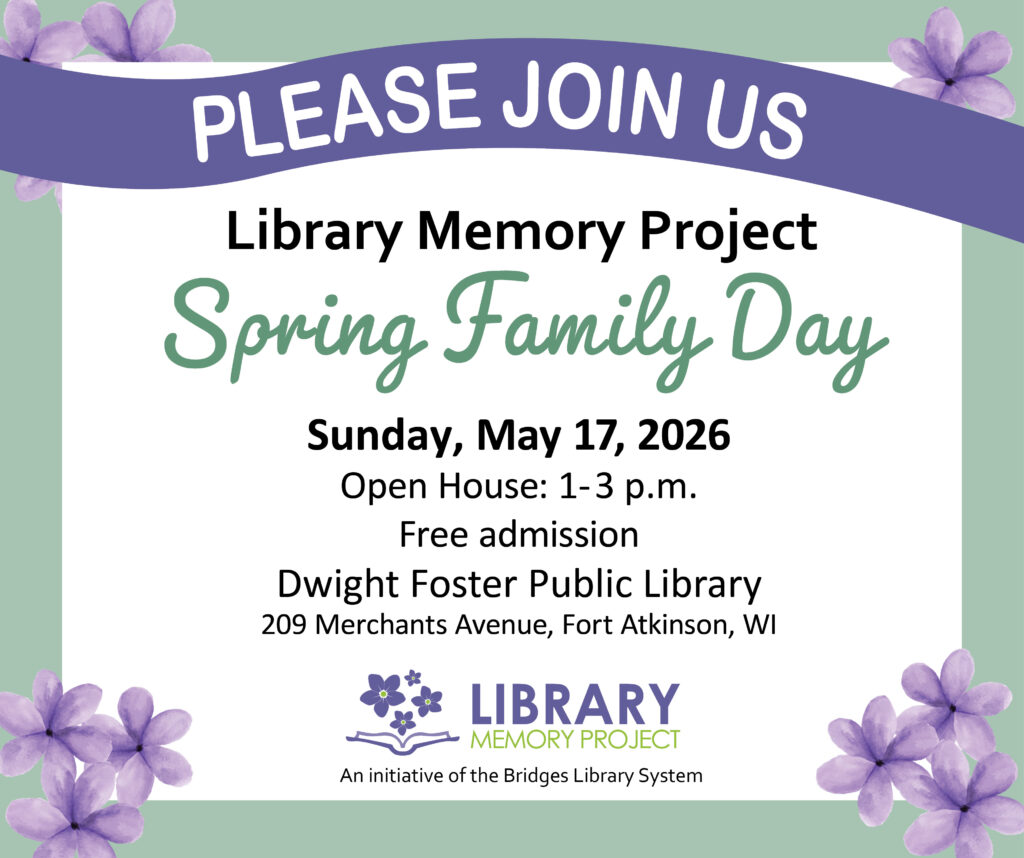 Invitation to join us at Spring Family Day on May 17 at Dwight Foster Public Library 1-3pm